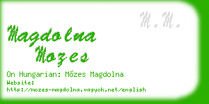 magdolna mozes business card