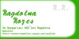 magdolna mozes business card